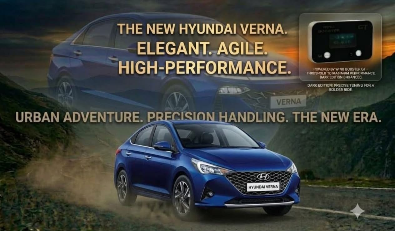 Windbooster GT throttle controller in front of a Hyundai Verna