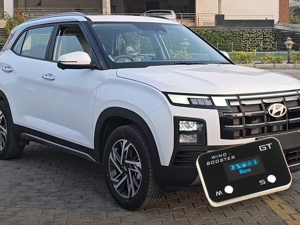 Windbooster GT throttle controller in front of a Hyundai Creta